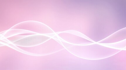 Soft pink and white abstract light waves on gradient background