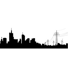City skyline silhouette