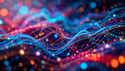 Fototapeta premium Abstract Digital Representation of Data Streams