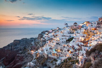 beautiful Santorini island in Greeece