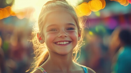 children enjoying at the summer festival