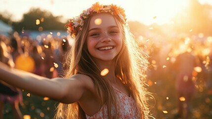 children enjoying at the summer festival