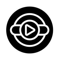 Icon Subscriber User With Style Glyph