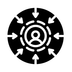 Icon Individual User With Style Glyph