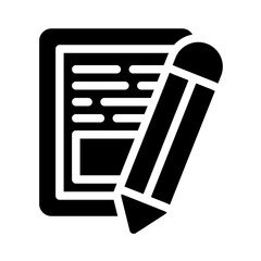 Icon Edit File With Style Glyph