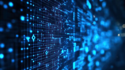 background for an information technology company or background with blue triangles