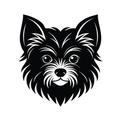 Affenpinscher small dog head vector.eps
