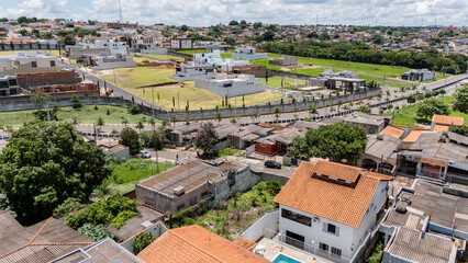 Aerial View of Condomínio Monte Líbano in Passos - MG - Brazil