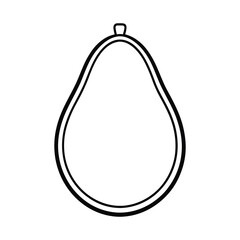 Avocado whole line art vector illustration.eps