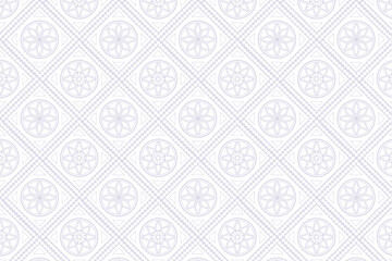 Seamless Geometric Floral Pattern Design Background