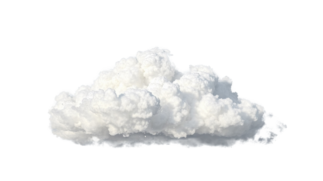 Big cloud isolated on png background