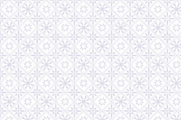 Seamless Geometric Floral Pattern Design Background