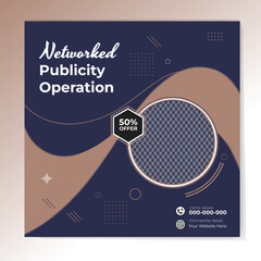 Digital marketing and corporate business service social media post banner template design