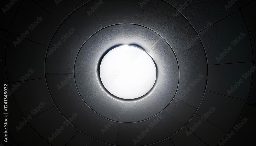 Aufkleber bright firefly light emanating from an opening in ceiling tiles creates a striking visual effect in 
