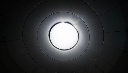 Bright firefly light emanating from an opening in ceiling tiles creates a striking visual effect in an indoor setting