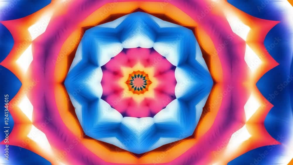 Poster vibrant abstract kaleidoscope patterns created using ai technology in stunning 4k resolution