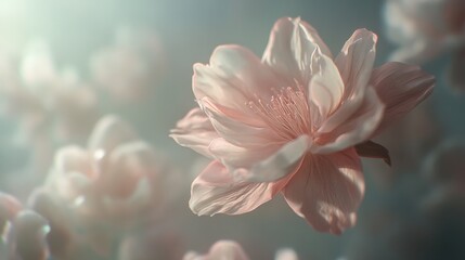 Closeup DSLR shot of perfect cherry blossom soft pastels