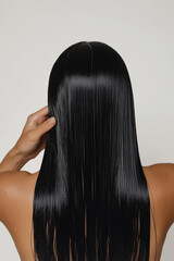 Fototapeta premium young beautiful woman washing hair
