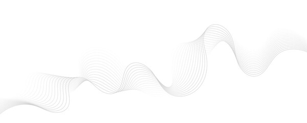 Abstract gray wave dynamic curve lines background. Energy technology concept modern backdrop design for business, presentation, banner.