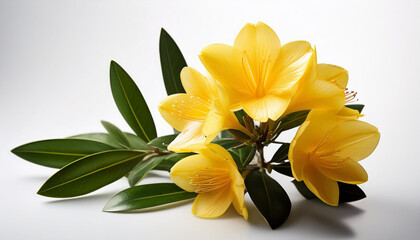 fragrant rondeletia flower on white background ai generated