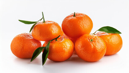 fresh mandarin on white background