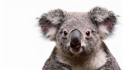 Obraz premium portrait of koala bears in the front of white background
