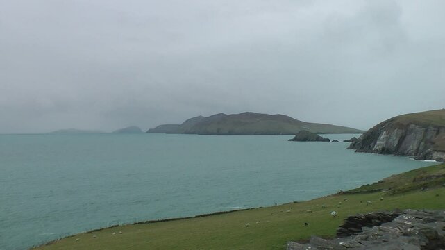 The Blasket Islands on Dingle Peninsula seen from the Slae Head drive, Co.Kerry, Ireland