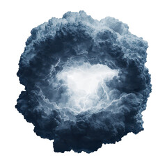 Fototapeta premium dramatic lightning burst radiates through dense cloud layer, creating striking visual