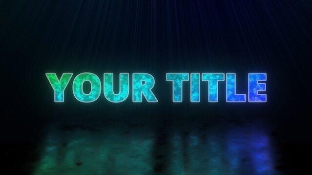 Colorful Blue Sapphire Shiny Title Intro