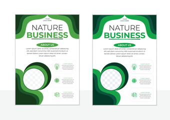 Flyer Layout with Green Accents.