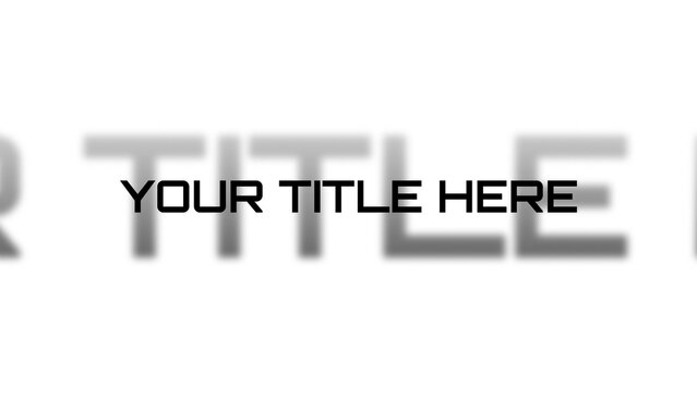 Clean Cinematic Blur Business Title Intro