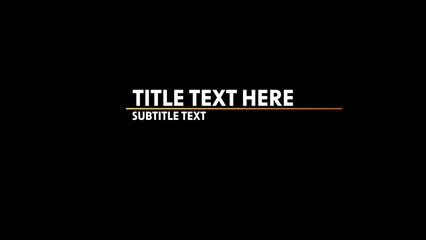 Simple Text & Title Reveal Intro With Line Divider