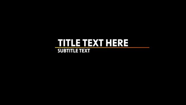 Simple Text & Title Reveal Intro With Line Divider