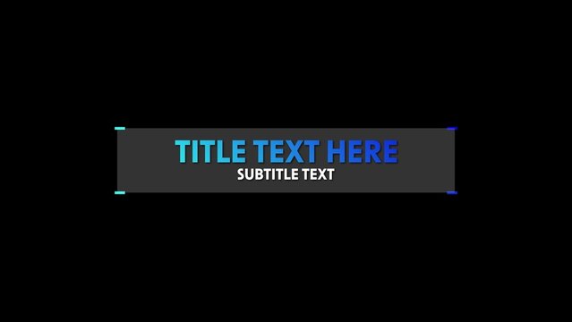 Simple Clean Gradient Text Lower Third Animation