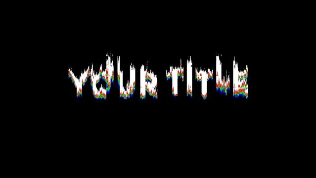 Epic RGB Glitch Slide In Text Intro