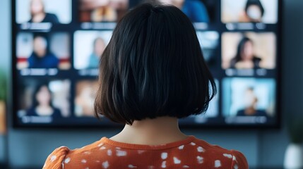 Teacher Using Translation During Online Class With Multilingual Subtitles