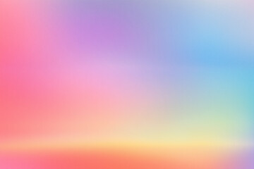 Obraz premium smooth, glowing iridescent gradient featuring soft pastel colors like pink, blue, and yellow, creating dreamy and calming atmosphere