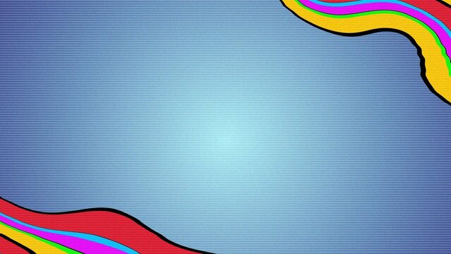Retro Wobble Colored Lines Background