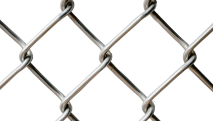PNG Close-Up of a Chain-Link Fence, transparent background