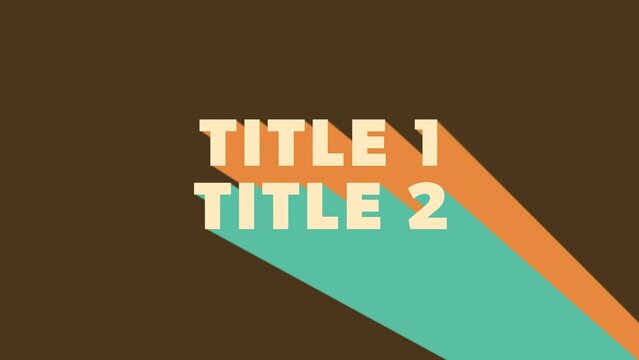 Retro Long Shadow Old School Title Intro