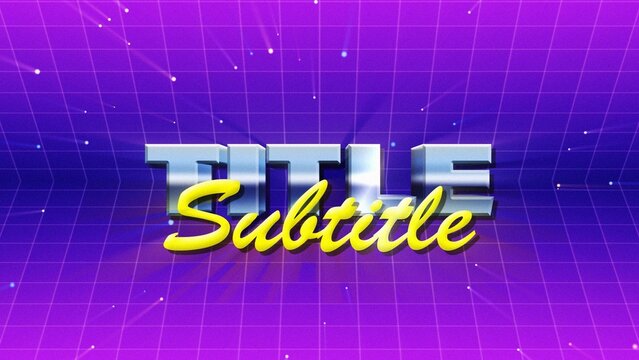 Retro Grid Old School Television Program Title Intro