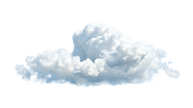 Big cloud isolated on png background