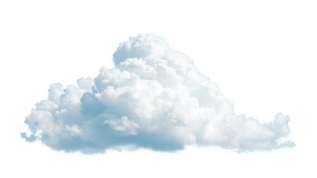 Big cloud isolated on png background