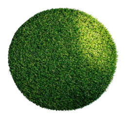 PNG Lush Round Green Grass Patch, transparent background