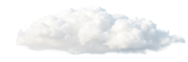 Big cloud isolated on png background