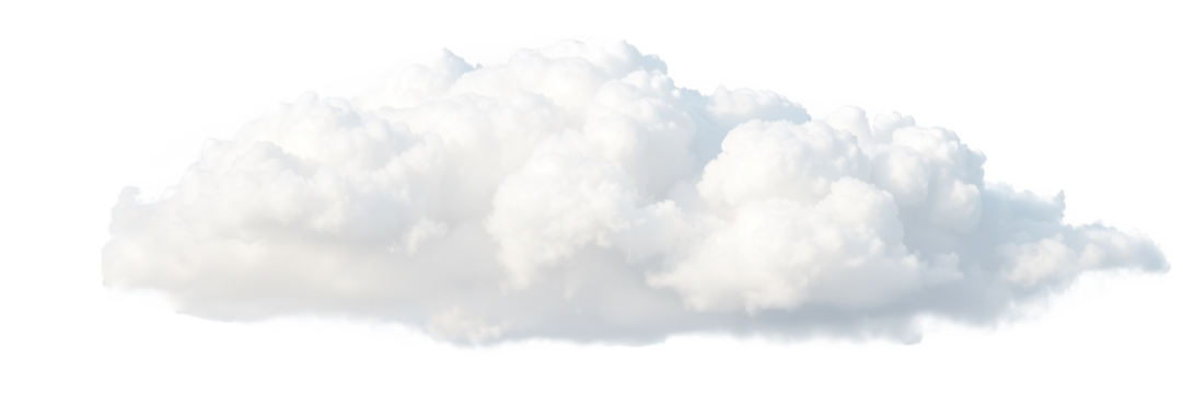 Big cloud isolated on png background - Powered by Adobe