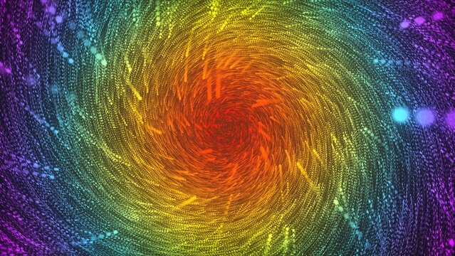 Rainbow Gradient Color Particles Animated Background