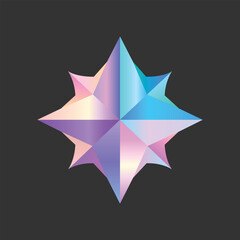 Obraz premium Geometric Starburst Futuristic Prism Design