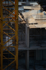 building under construction on a cold day