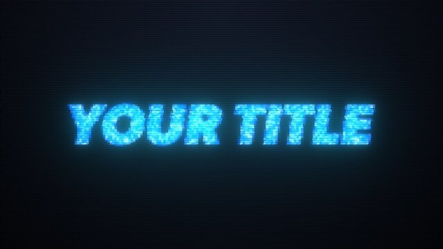 Racing Distorted Glowing Text & Title Intro